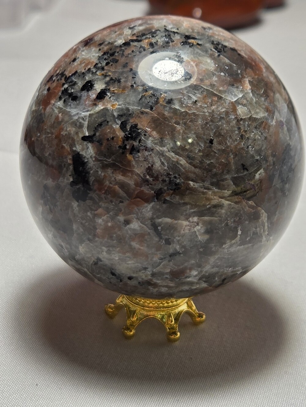Polished  Labradorite Multi-Color Crystal Sphere 2"wide 183 Grams